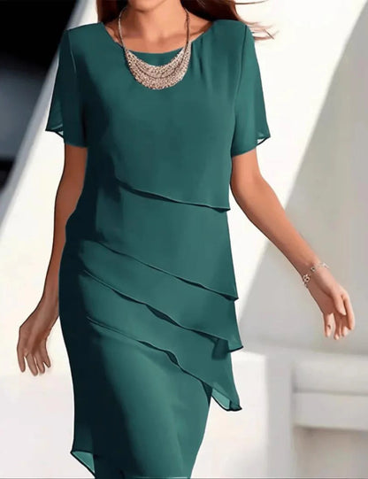 Robe élégante à volants pour tous les jours