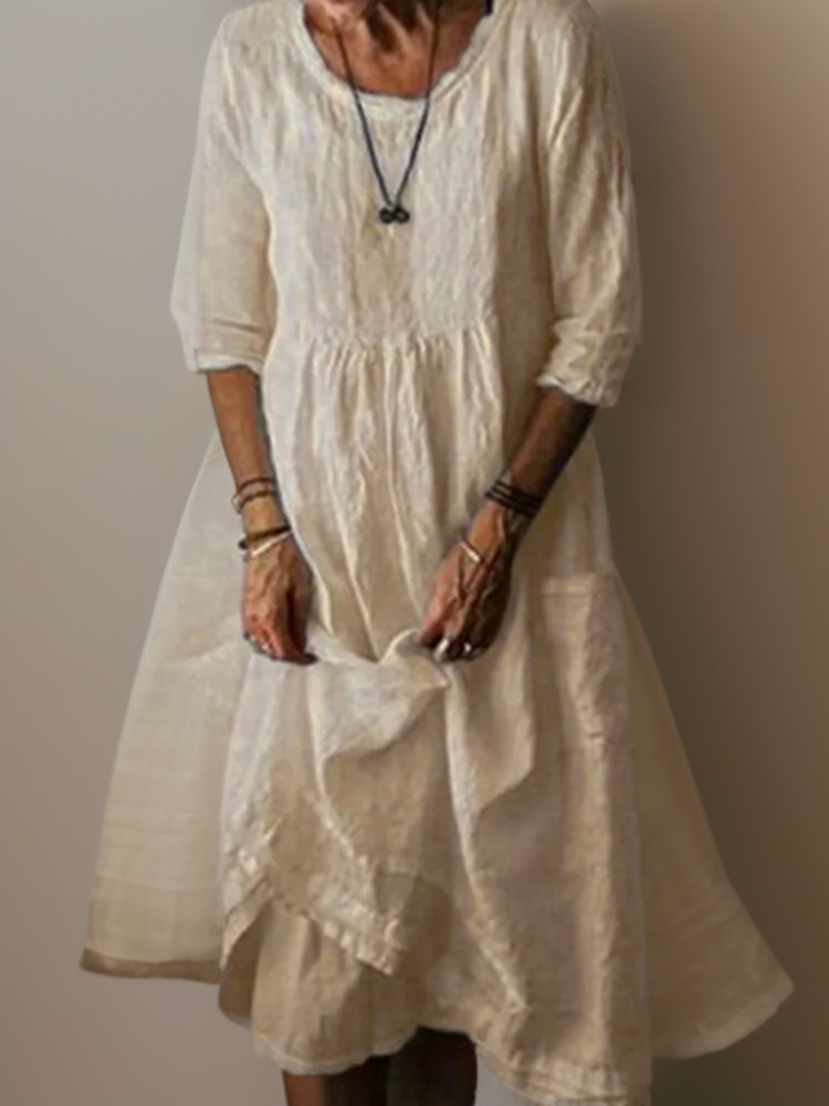 Robe Caroline Maksi à large encolure ronde