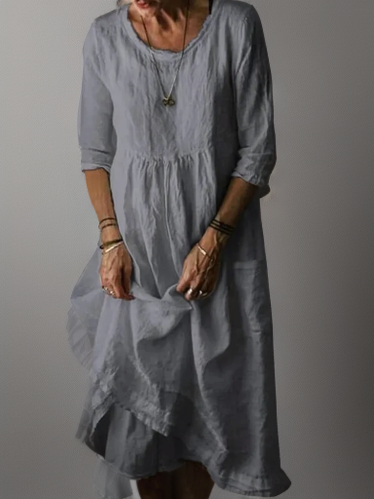Robe Caroline Maksi à large encolure ronde