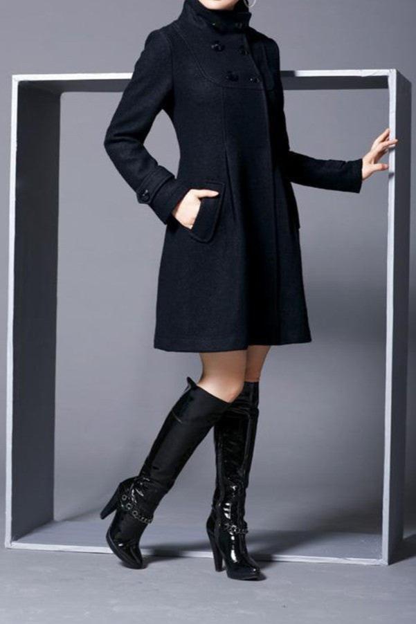 Tanya - veste longue matelassée plissée