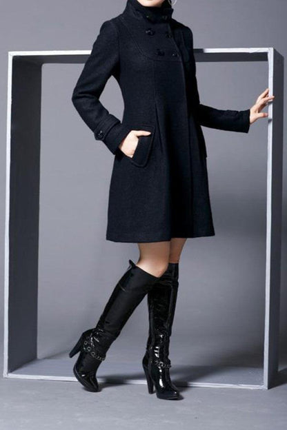Tanya - veste longue matelassée plissée
