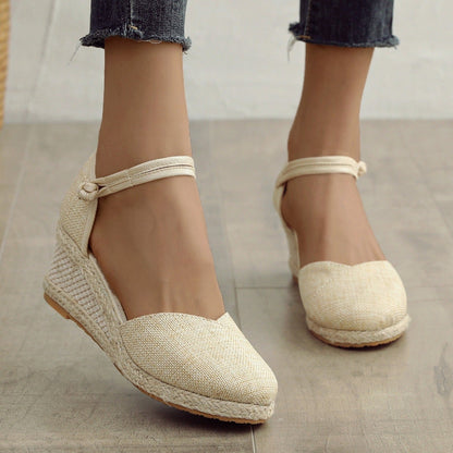 Eva | Espadrilles en toile avec bride cheville