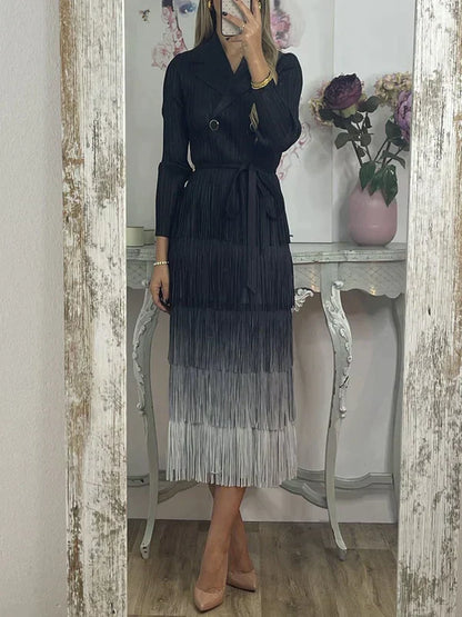 Leticia - Robe en dentelle avec dégradé de couleurs