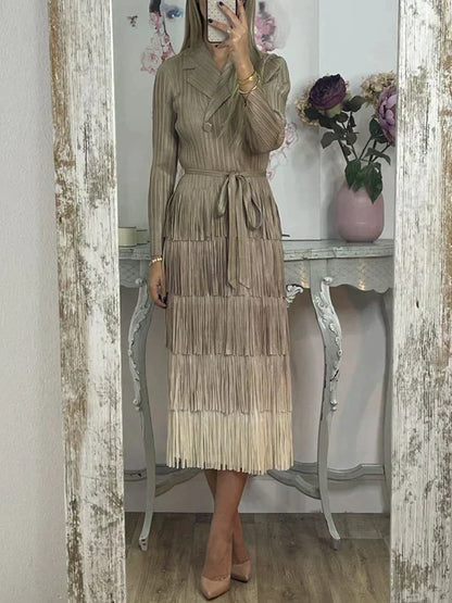 Leticia - Robe en dentelle avec dégradé de couleurs