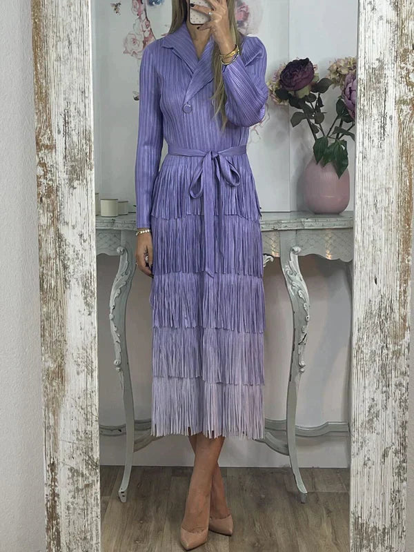 Leticia - Robe en dentelle avec dégradé de couleurs