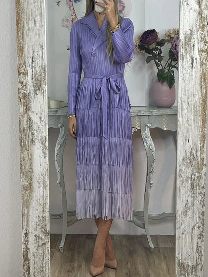 Leticia - Robe en dentelle avec dégradé de couleurs