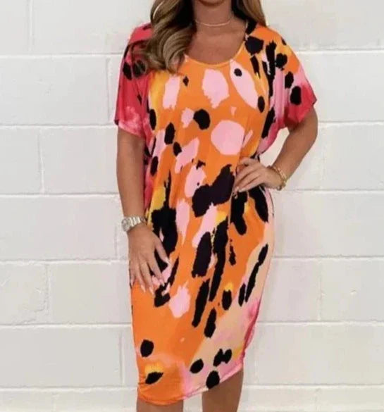 Cecile - Robe décontractée à imprimé léopard