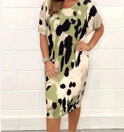Cecile - Robe décontractée à imprimé léopard