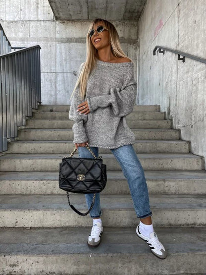 Uda Sweater | Pull décontracté à col large