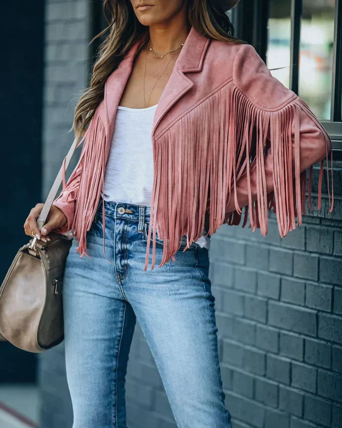 Kendra Fringe Jacket | Trendy & Eye-catching