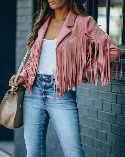 Kendra Fringe Jacket | Trendy & Eye-catching
