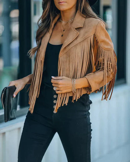 Kendra Fringe Jacket | Trendy & Eye-catching