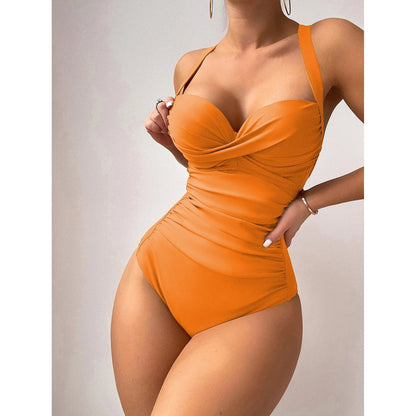 Bikini en pièce avec devant torsadé