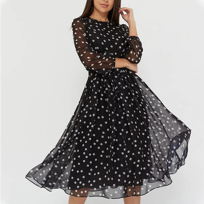 Marilyn - Robe à pois pour femmes