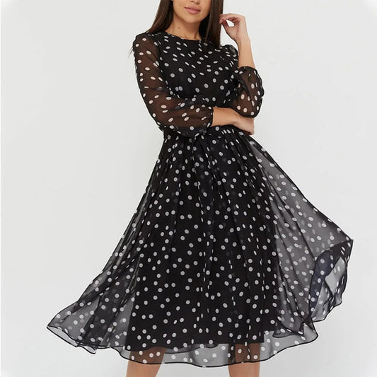 Marilyn - Robe à pois pour femmes