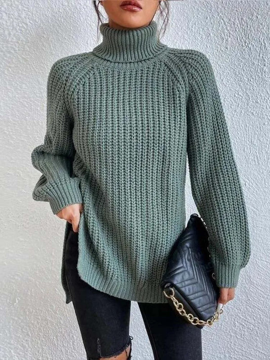 Ava - Pull Col Roulé en Maille Stylé pour Femmes