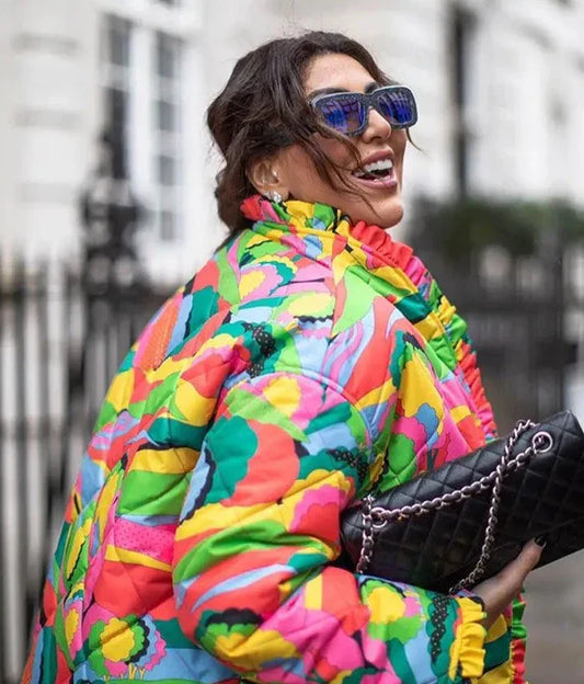 Veste polaire en patchwork pour femmes