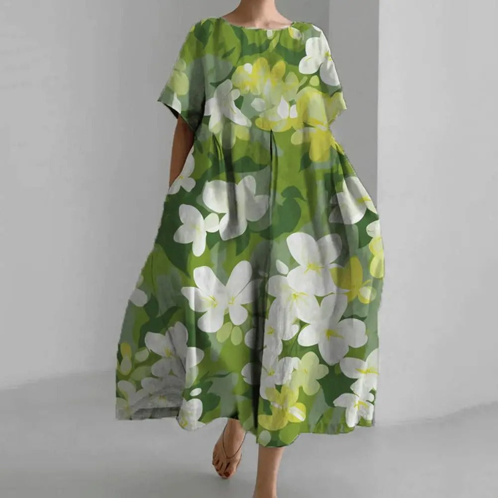 Amelia - Robe midi à motif floral