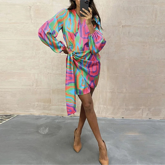 Adeline - Robe imprimée élégante et à la mode
