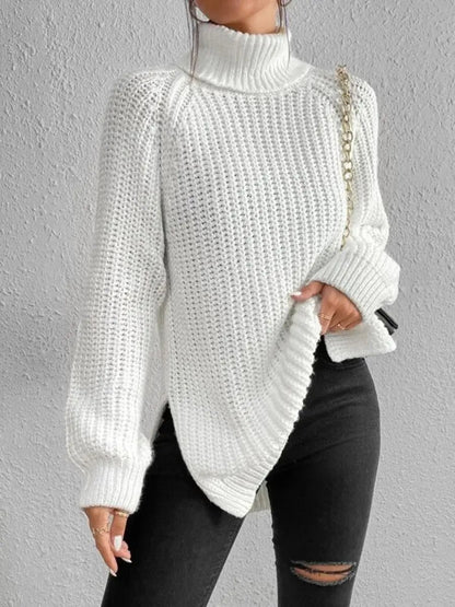 Ava - Pull Col Roulé en Maille Stylé pour Femmes