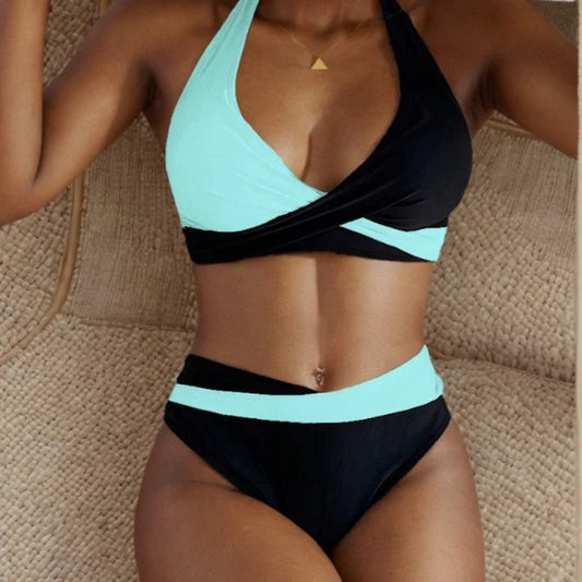 Bikini sexy dos nu avec bretelle croisée