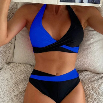 Bikini sexy dos nu avec bretelle croisée