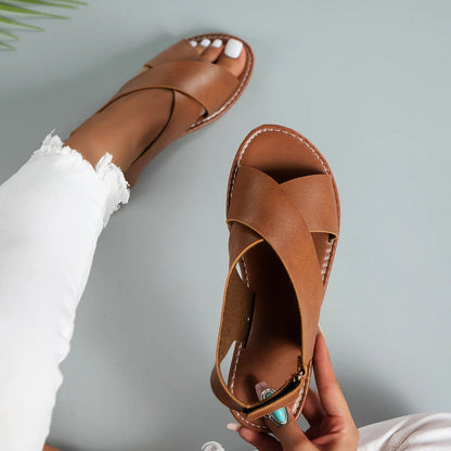 Capri - sandales en cuir pour femmes avec boucle