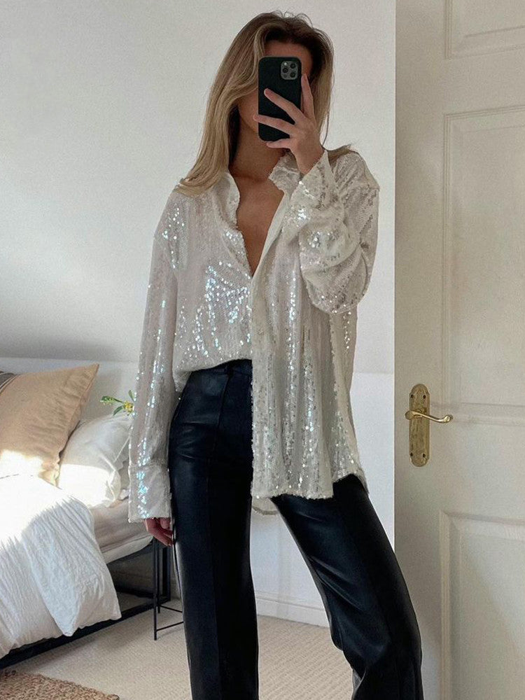 Chemise Trista - Chemise oversize scintillante