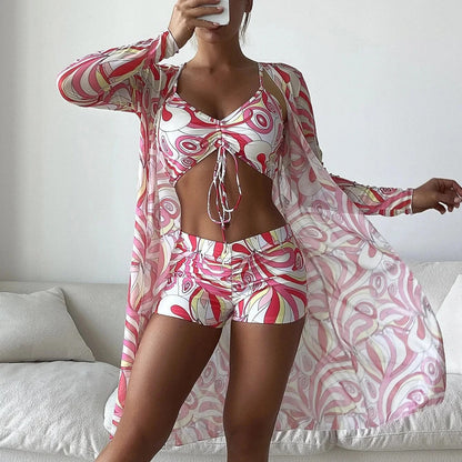 Maillot de bain 3 pièces à motifs