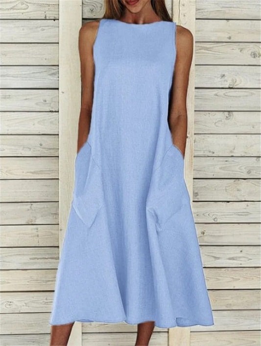 Robe ample vintage avec poches et ceinture