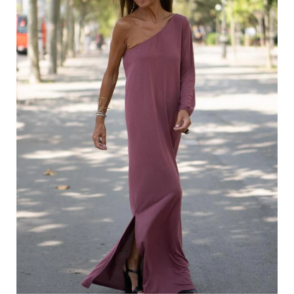 Robe à une épaule, élégante et légère
