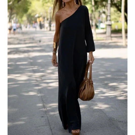 Robe à une épaule, élégante et légère