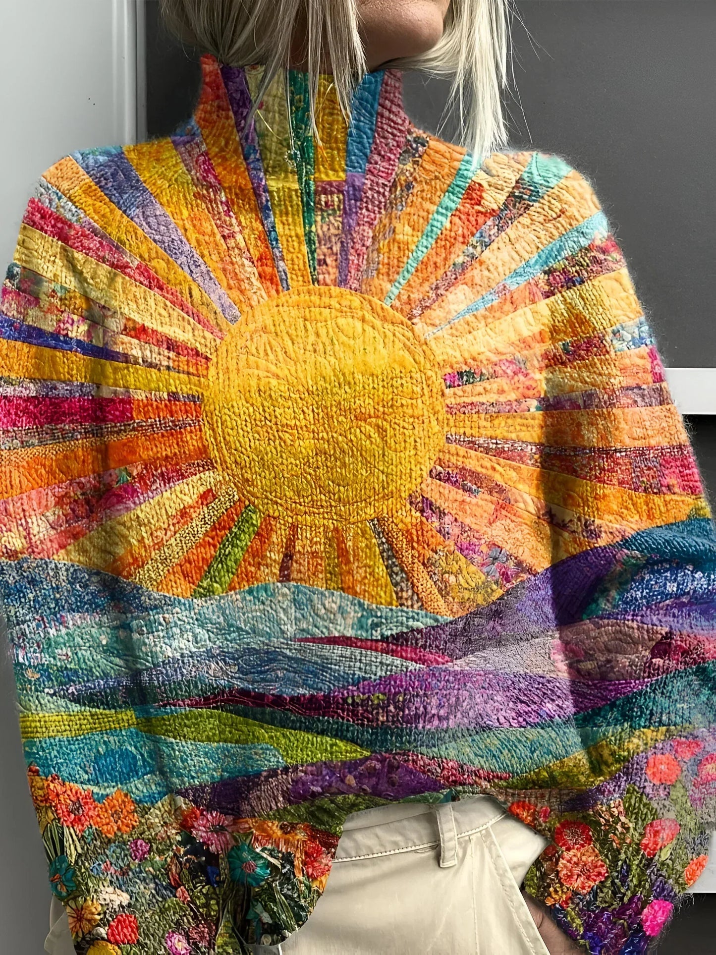 Xyron™ | Joyeux pull col roulé multicolore