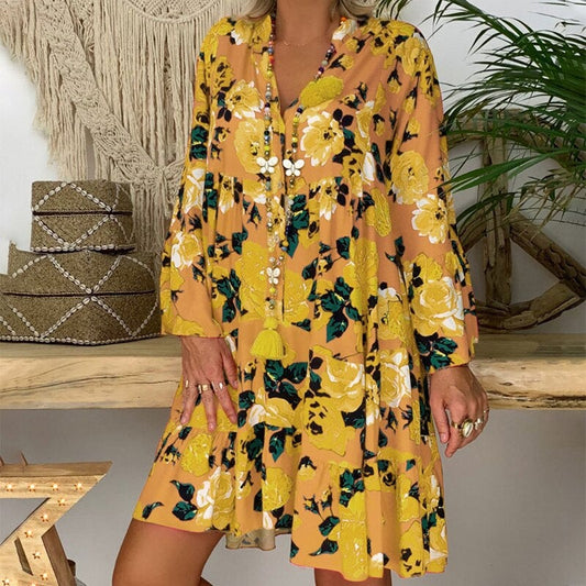 Robe de créateur "Carla" à imprimé floral