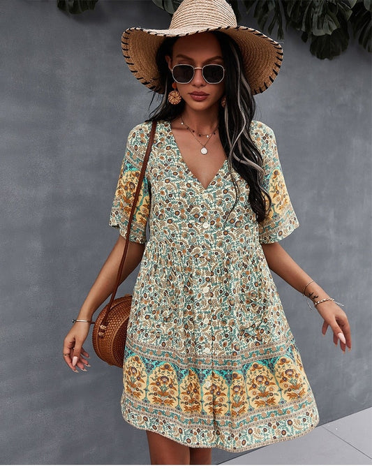 Robe boho "Paula" de créateur