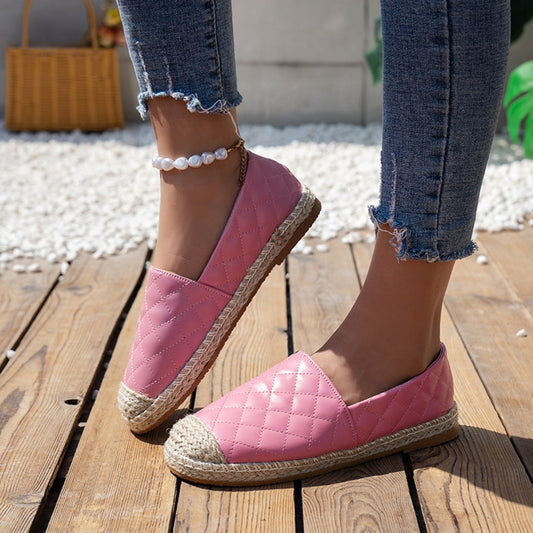 Nardi | Top en cuir côtelé et espadrilles noires et roses
