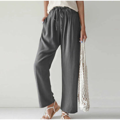 Taille élastique Poche plissée pour pantalon large