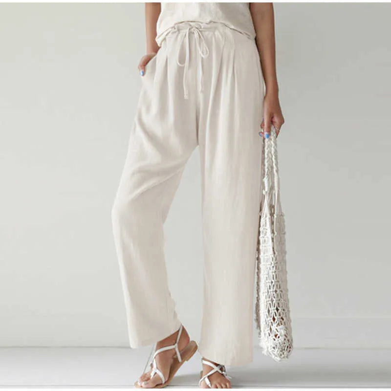 Taille élastique Poche plissée pour pantalon large