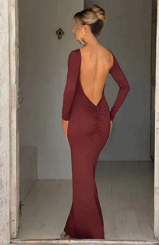 Nikki - robe longue à dos creux