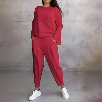 Mila - Ensemble confortable 2 pièces noir pour femme