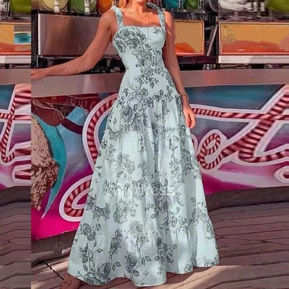 Claudia - Robe longue à imprimé floral