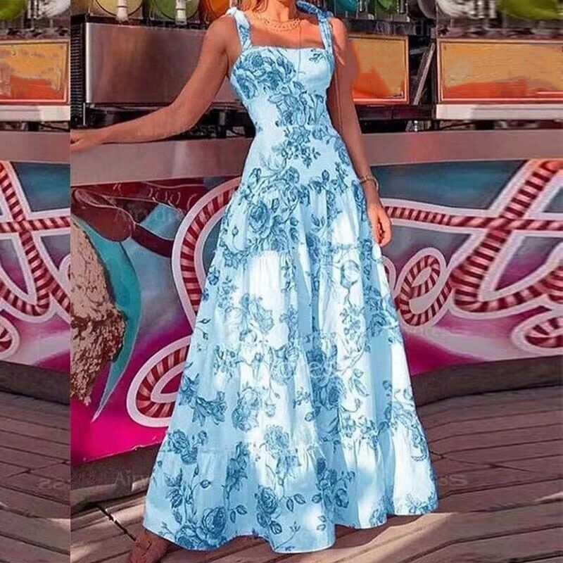 Claudia - Robe longue à imprimé floral