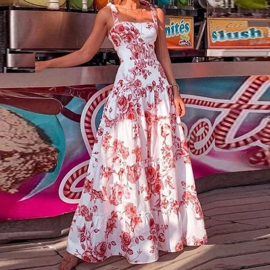 Claudia - Robe longue à imprimé floral