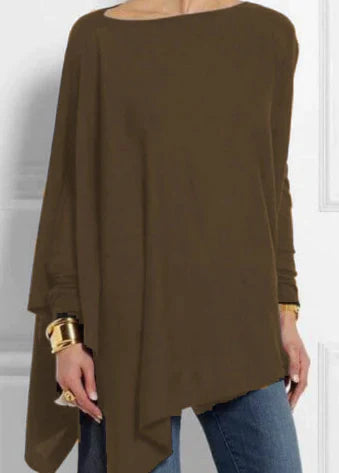 Iris | Poncho élégant en cachemire mélangé avec coupe asymétrique