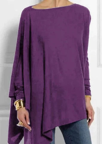 Iris | Poncho élégant en cachemire mélangé avec coupe asymétrique