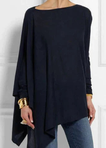Iris | Poncho élégant en cachemire mélangé avec coupe asymétrique