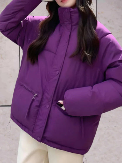 Dana - Veste parka avec col montant et double fermeture