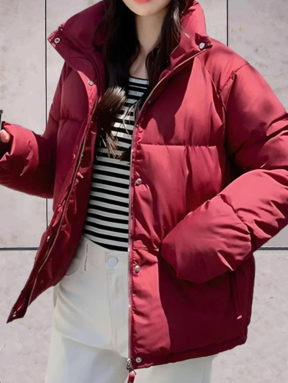 Dana - Veste parka avec col montant et double fermeture