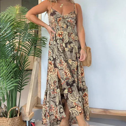 Lorraine - Robe sexy à bretelles spaghetti pour femmes