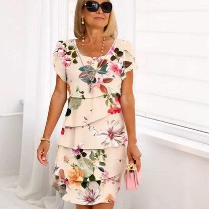 Robe longue à imprimé floral et tombant fluide